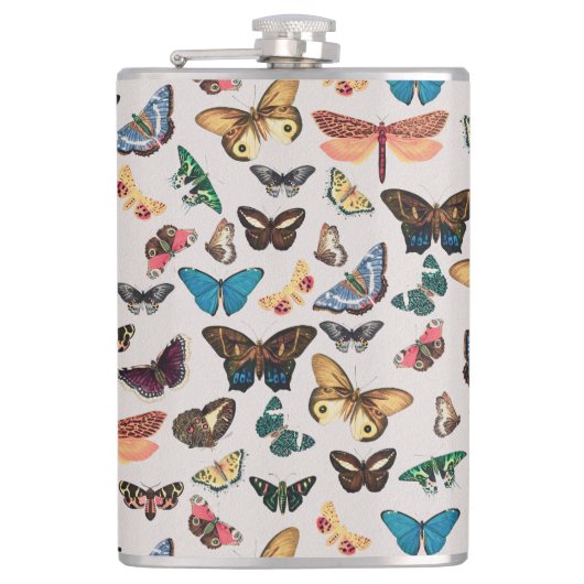ヴィンテージ蝶 フラスク (正面)