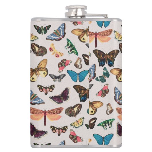 ヴィンテージ蝶 フラスク (裏面)