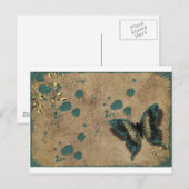 ヴィンテージ蝶 ポストカード (正面/裏面)