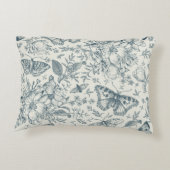 ヴィンテージ蝶、ルナガと花 アクセントクッション (裏面)