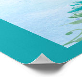 ヴィンテージ蝶、花と渦巻き90誕生日 ポスター (角)