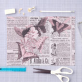 ヴィンテージ蝶 薄葉紙 (クラフト)