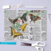 ヴィンテージ蝶 薄葉紙 (クラフト)