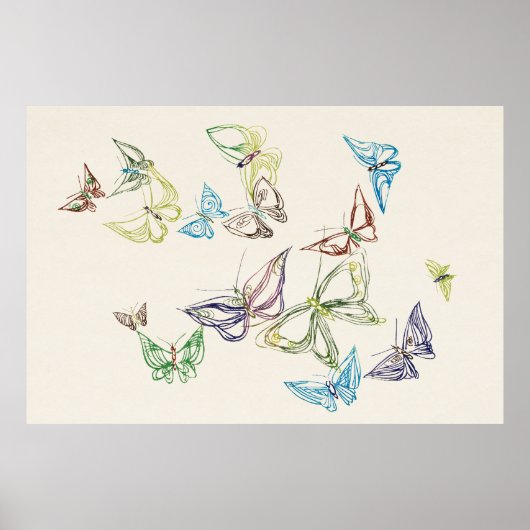 ヴィンテージ蝶by上坂雪花(1904) ポスター (正面)