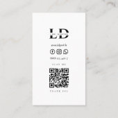 ヴィンテージ蝶Lepidopterist Qrコード 名刺 (裏面)