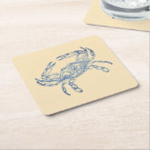 ヴィンテージ蟹no2 スクエアペーパーコースター (アングル)