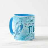 ヴィンテージ蠍座パーソナライズされた特性 マグカップ (正面左)