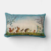 ヴィンテージ行進動物のLumbarの枕 ランバークッション (正面)