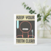 ヴィンテージ衛生用WPAポスター ポストカード (スタンド正面)