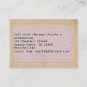 ヴィンテージ衣料品委託名刺 名刺 (裏面)