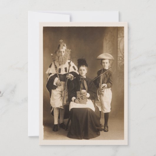 ヴィンテージ衣装パーティの招待状 招待状 (正面)