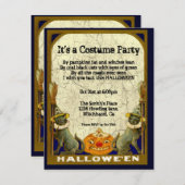 ヴィンテージ衣装パーティの招待状 招待状 (正面/裏面)