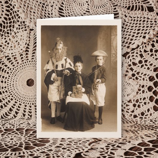 ヴィンテージ衣装パーティー折りグリーティングカード カード