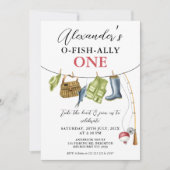 ヴィンテージ衣類ライン オフィシャルにワン ファーストバースデー 招待状 (正面)