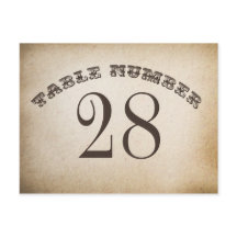 ヴィンテージ表の番号札