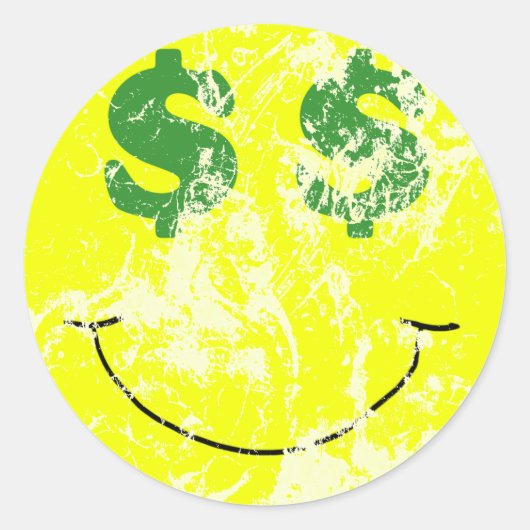 ヴィンテージ表示グリーンステッカー ラウンドシール (正面)