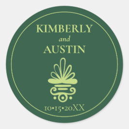 ヴィンテージ表紙 |ブックテーマ結婚のクラシックR ラウンドシール