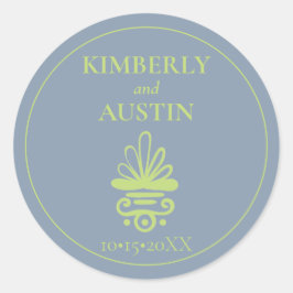 ヴィンテージ表紙 |ブックテーマ結婚のクラシックR ラウンドシール