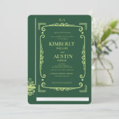 ヴィンテージ表紙 |ブックテーマ結婚ズ 招待状 (スタンド正面)