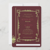 ヴィンテージ表紙 |ブックテーマ結婚式招待状 招待状 (正面)