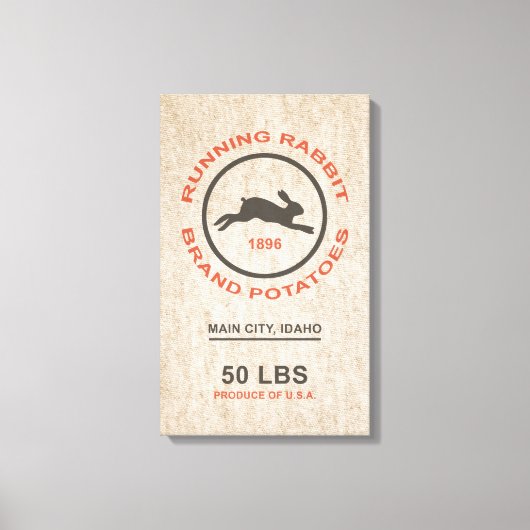 ヴィンテージ袋 キャンバスプリント (正面)