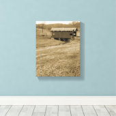 ヴィンテージ被覆橋 キャンバスプリント (インサイチュ (ウッドフロア))