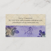 ヴィンテージ裁縫が刺しゅう布刺を刺す 名刺 (裏面)