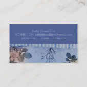 ヴィンテージ裁縫が刺しゅう布刺を刺す 名刺 (裏面)