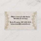 ヴィンテージ裁縫の蝶のシーメスカード 名刺 (裏面)