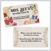 ヴィンテージ裁縫の蝶のシーメスカード 名刺