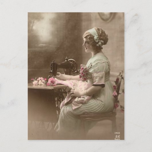 ヴィンテージ裁縫はがき ポストカード (正面)