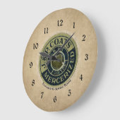 ヴィンテージ裁縫エフェメラ ラージ壁時計 (傾斜)