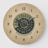 ヴィンテージ裁縫エフェメラ ラージ壁時計 (正面)