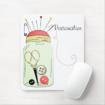 ヴィンテージ裁縫キットマウスパッド