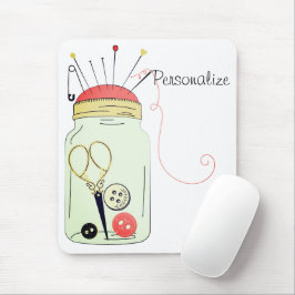 ヴィンテージ裁縫キットマウスパッド マウスパッド