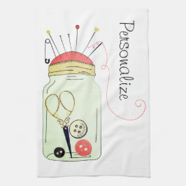 ヴィンテージ裁縫キット キッチンタオル