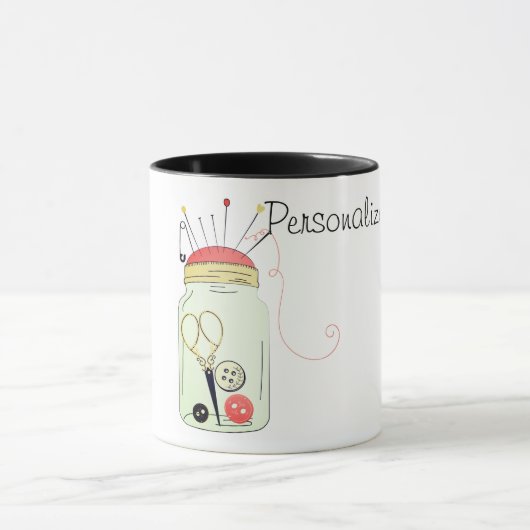 ヴィンテージ裁縫キット マグカップ (中央)