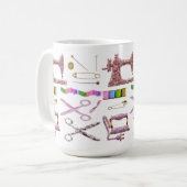 ヴィンテージ裁縫テーラー用アクセサリー コーヒーマグカップ (正面左)