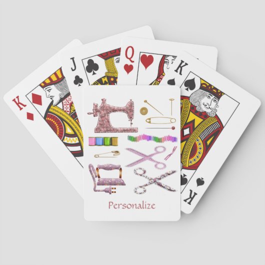 ヴィンテージ裁縫テーラー用アクセサリー トランプ (裏面)