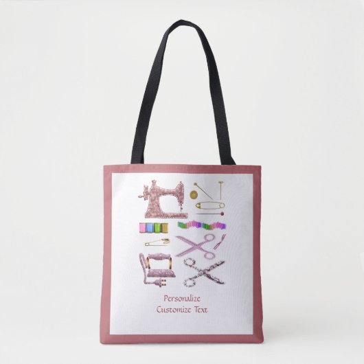 ヴィンテージ裁縫テーラー用アクセサリー トートバッグ (正面)