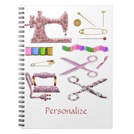 ヴィンテージ裁縫テーラー用アクセサリー ノートブック (正面)