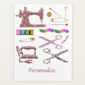 ヴィンテージ裁縫テーラー用アクセサリー プランナー手帳 (正面)