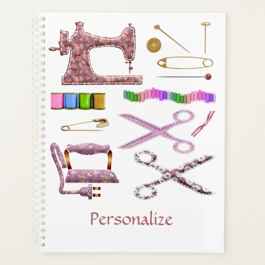ヴィンテージ裁縫テーラー用アクセサリー プランナー手帳 (正面)
