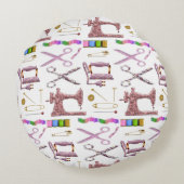 ヴィンテージ裁縫テーラー用アクセサリー ラウンドクッション (裏面)