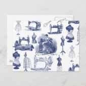 ヴィンテージ裁縫トール ポストカード (正面/裏面)