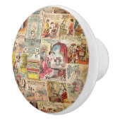 ヴィンテージ裁縫パターン セラミックノブ (右)