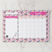 ヴィンテージ裁縫パーソナライズされたテーマ月次カレンダー ペーパーパッド (正面)