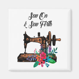 ヴィンテージ裁縫マシンシューオン&シューフォース引用文 マグネット