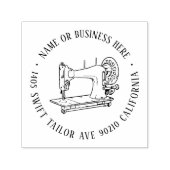 ヴィンテージ裁縫マシンテーラーネーム差出人住所 セルフインキングスタンプ (デザイン)