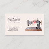 ヴィンテージ裁縫マシンボーホフローラ赤面 名刺 (正面)